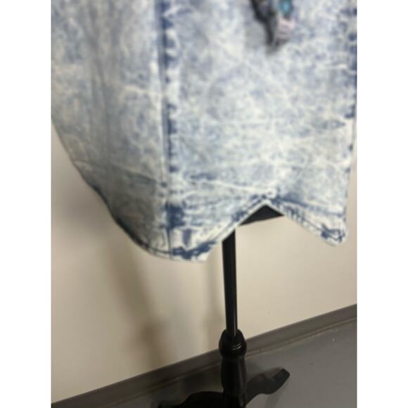 VNT Take Nine Maternity Wear Tabatha style denim floral vest Size L Womens Blue - Picture 10 of 12